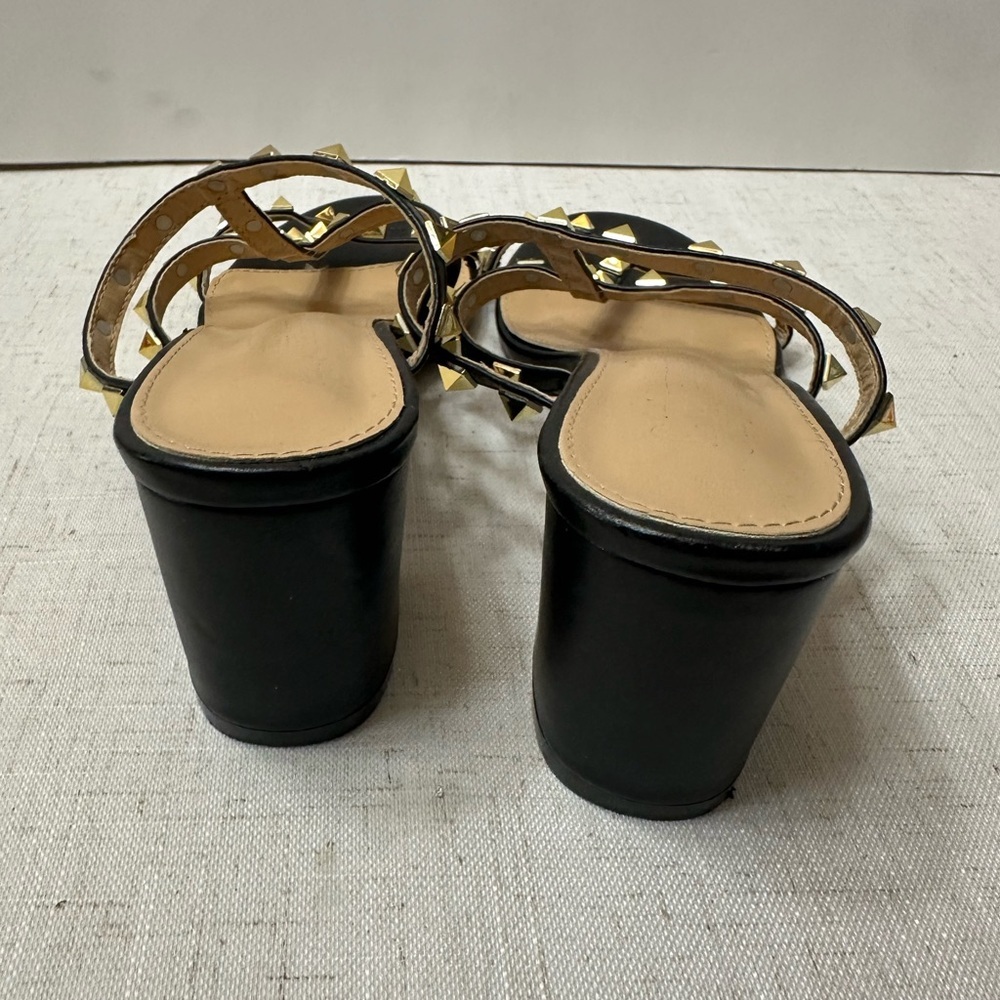 Catherine Malandrino Black Heels with Gold Studs - Picture 6 of 13